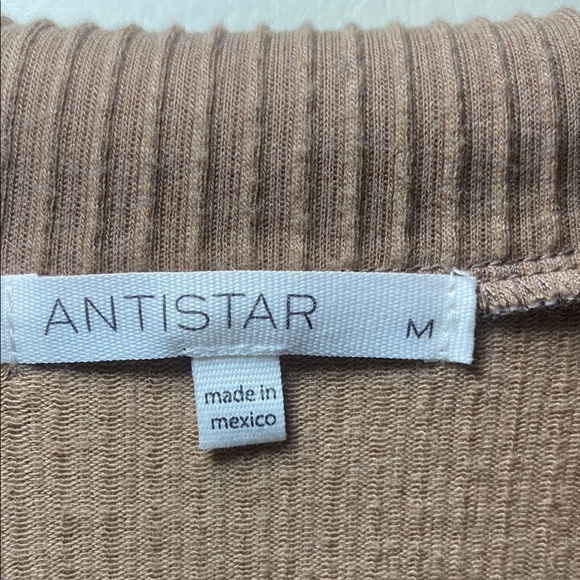 Elegant Brown Ribbed Mini Dress - Picture 2 of 6